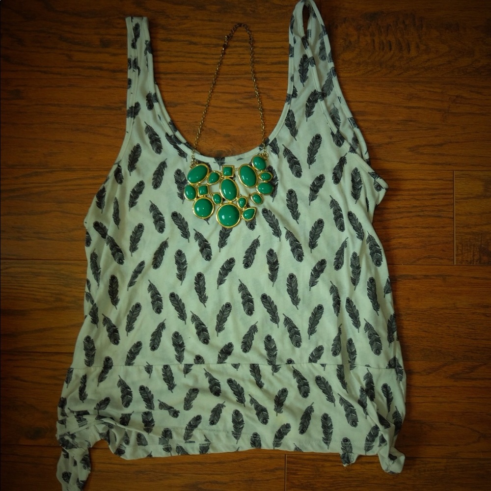 White Tank with Feathers